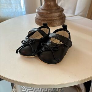 Black Baby Shoes with Bow